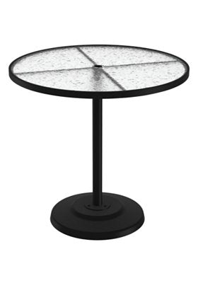 Acrylic 42" Round KD Pedestal Bar Umbrella Table