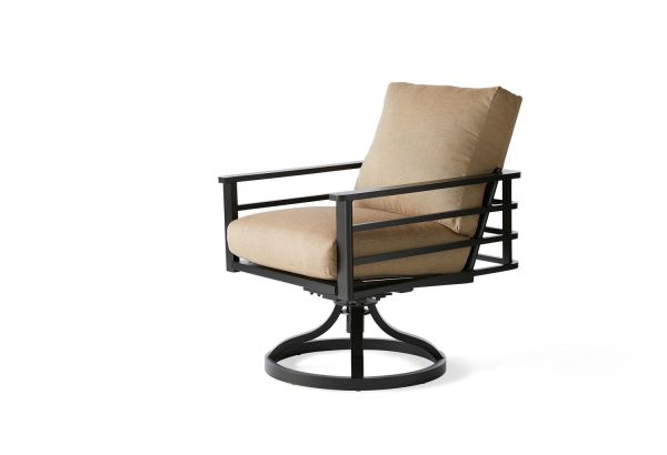 Sarasota Cushion Swivel Rocking Dining Armchair by Mallin
