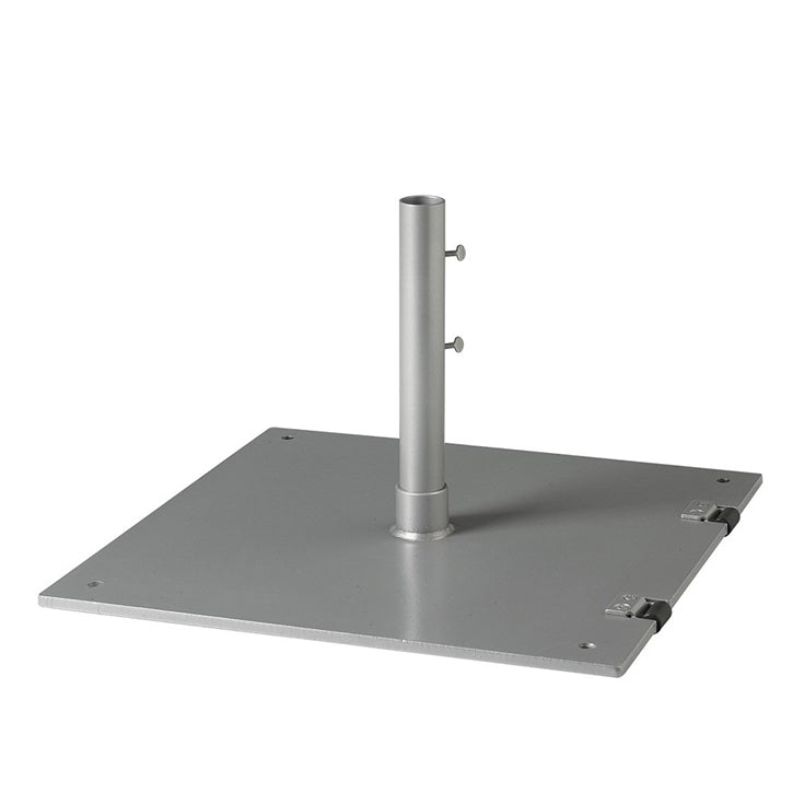 24" Square Steel Plate Base with wheels- 2" Pole by Tropitone