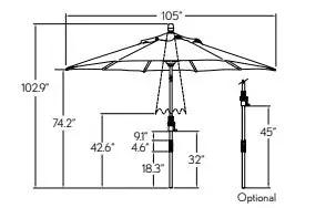 9’ STARLUX COLLAR TILT BOTTOM POLE