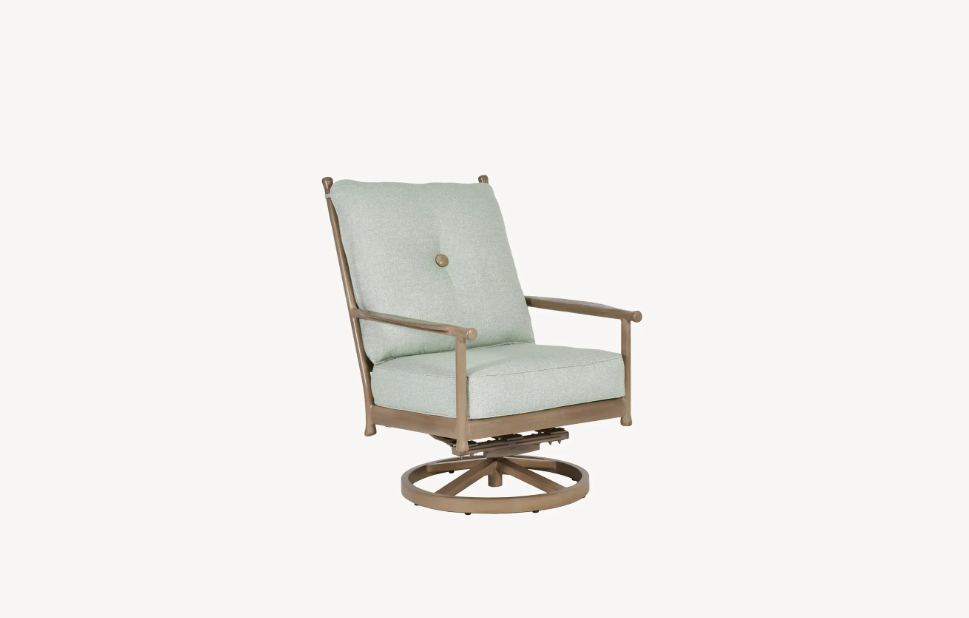 Lodge High Back Lounge Swivel Rocker by Castelle
