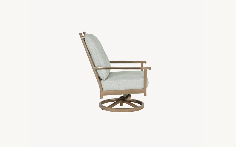 Lodge High Back Lounge Swivel Rocker by Castelle