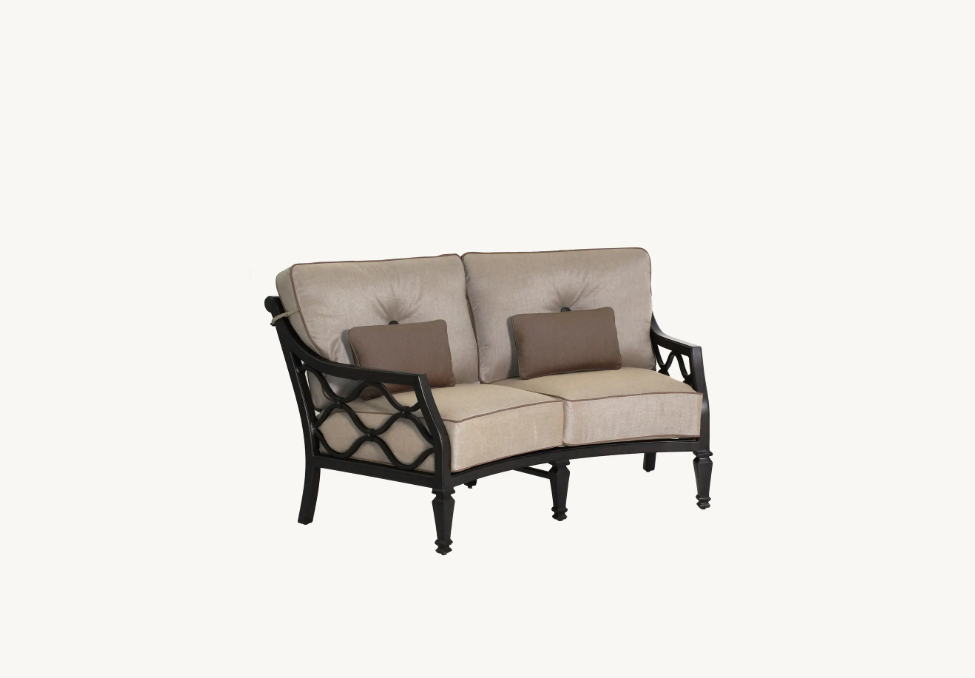 Villa Bianca Cushioned Crescent Loveseat by Castelle