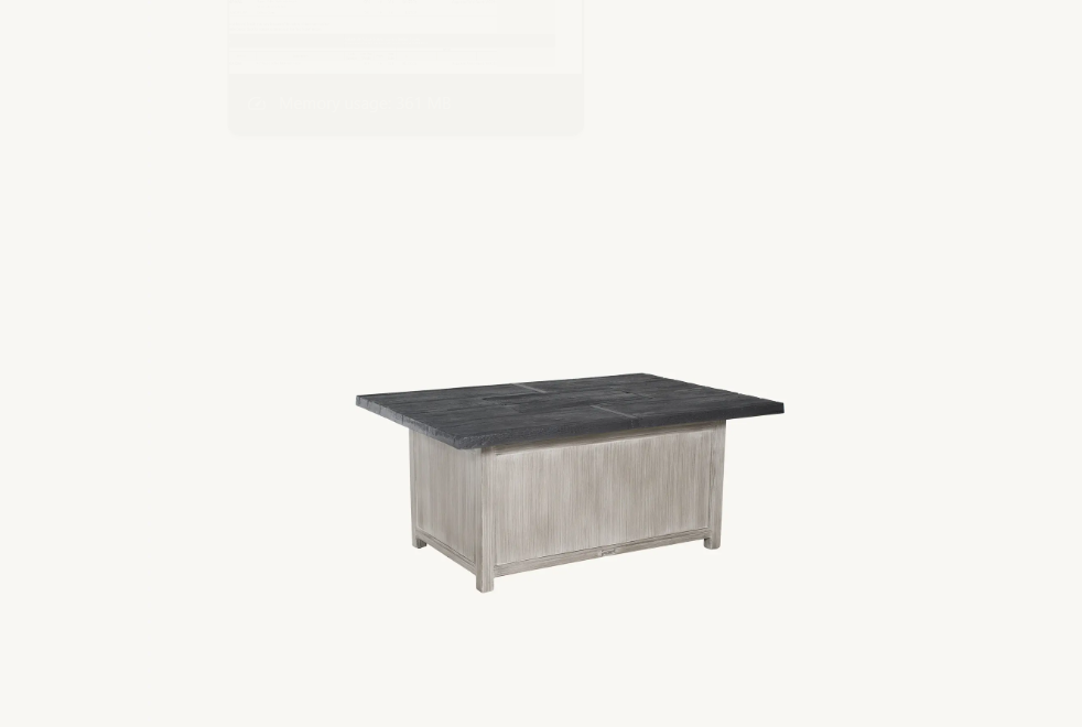 Biltmore Antler Hill 36" X 52" Rectangular Coffee Table With Firepit Cover by Castelle