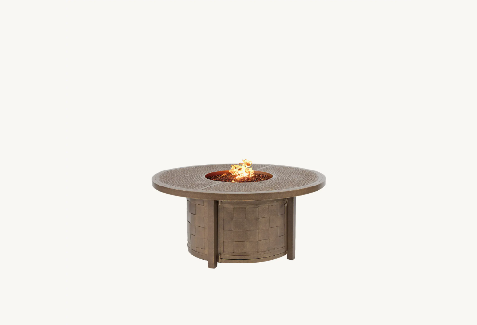 Classical 49" Round Coffee Table With Firepit Cover by Castelle