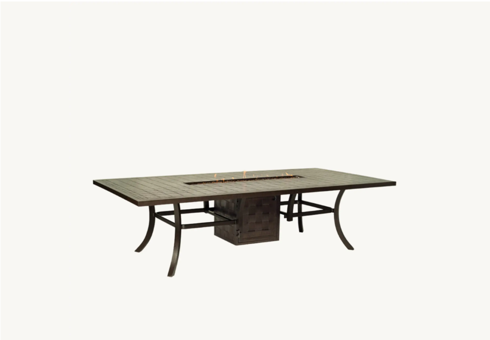 Classical 54" X 108" Rectangular Dining Table With Firepit Cover by Castelle