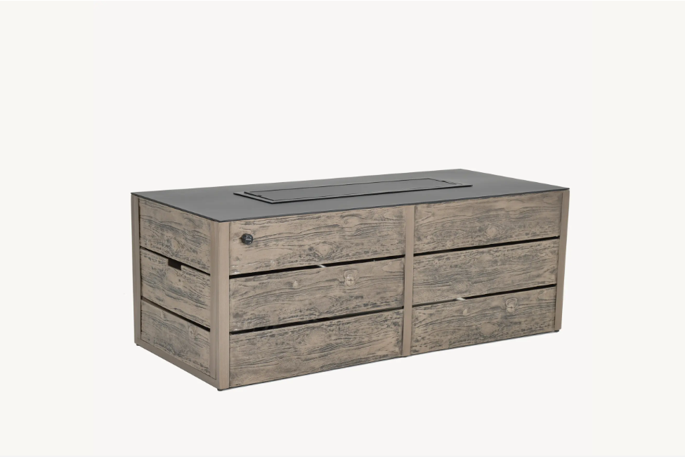 Nature's Rectangular Firepit Cover by Castelle