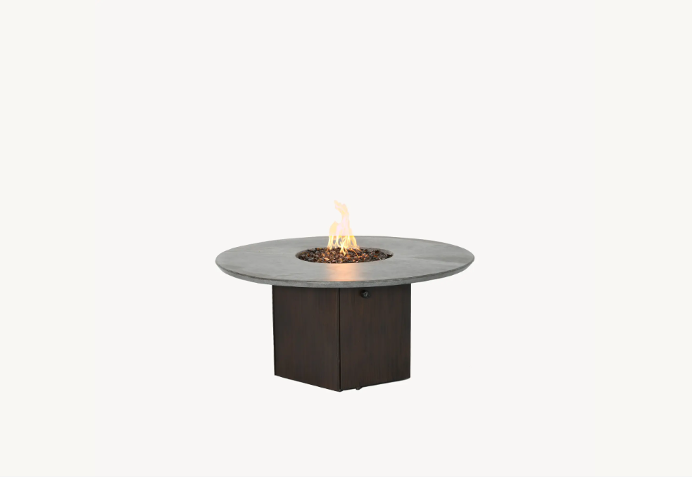 Nicoya 49" Round Coffee Table with Firepit Cover by Castelle