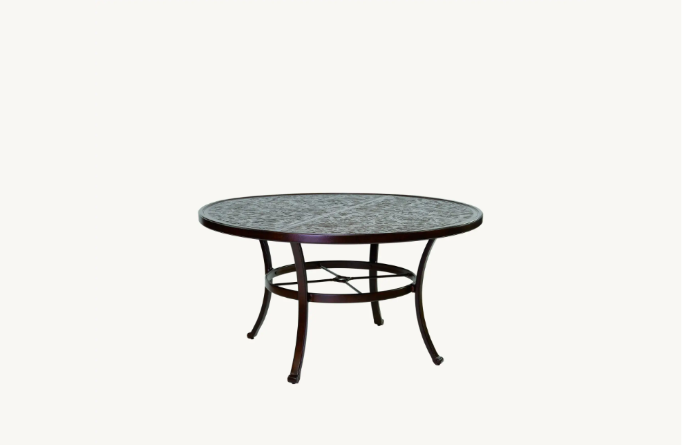 Vintage 54" Round Cast Top Dining Table Cover by Castelle