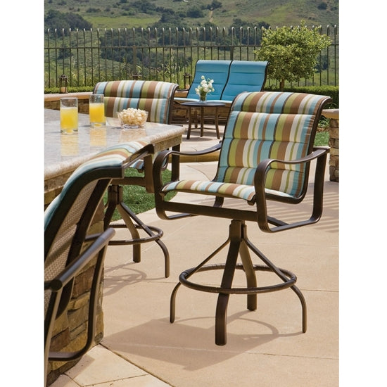 Shoreline Swivel Bar Stool Replacement Calyspo Padded Sling by Tropitone