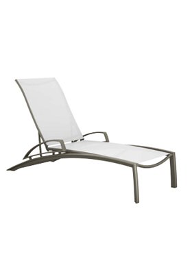 South Beach Relaxed Sling Chaise Lounge with Arms By Tropitone