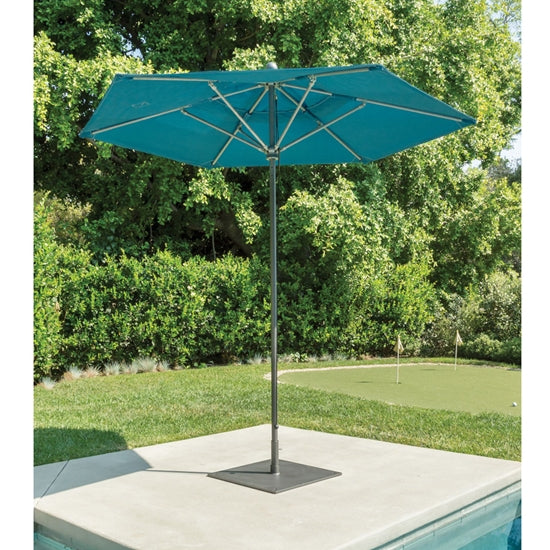 24" Square Steel Plate Base with wheels- 2.5" Pole by Tropitone