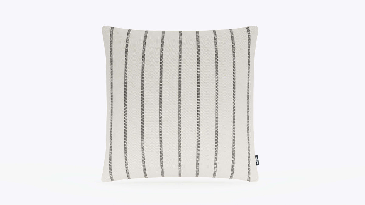 18" x 18" Palisades Gray Stripe OuterWeave Outdoor Throw Pillows By Outer
