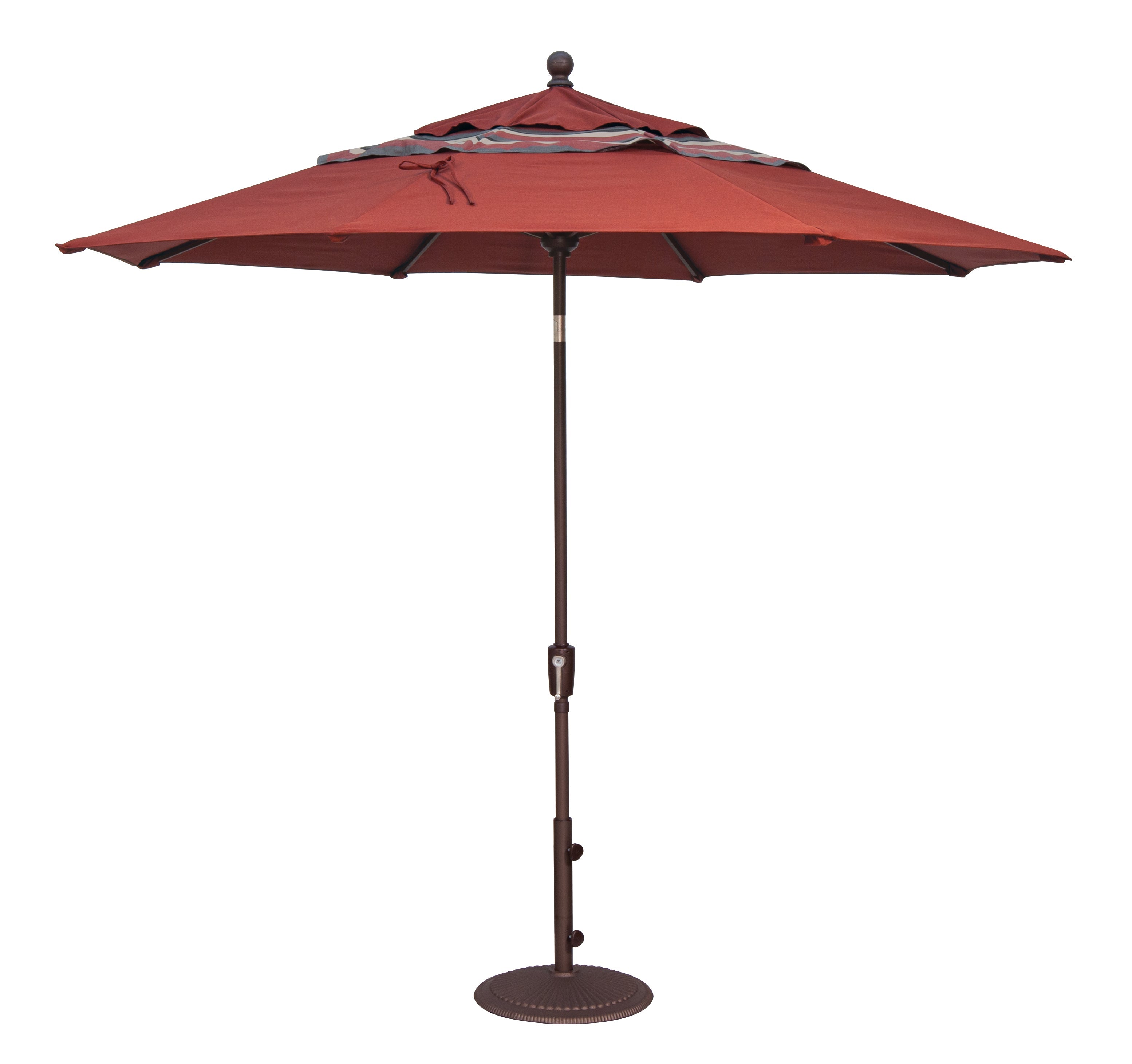 9 red patio umbrella Shop 9' Push Button Tilt Market Umbrella by Treasure Garden