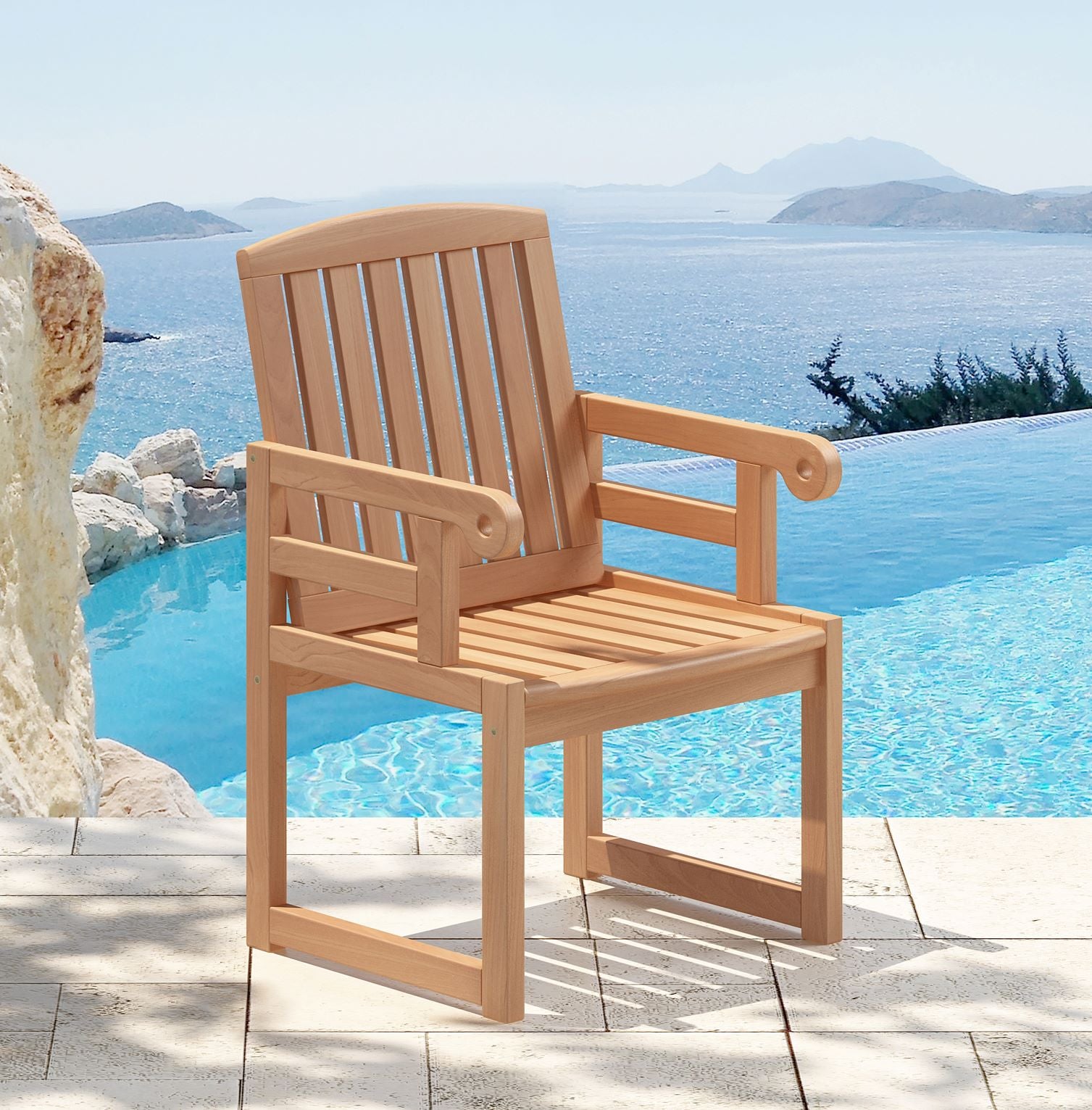 Royal Teak Bali Dining Arm Chair