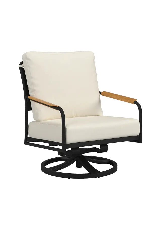 Cove Solid Back Cushion Swivel Action Lounger by Tropitone