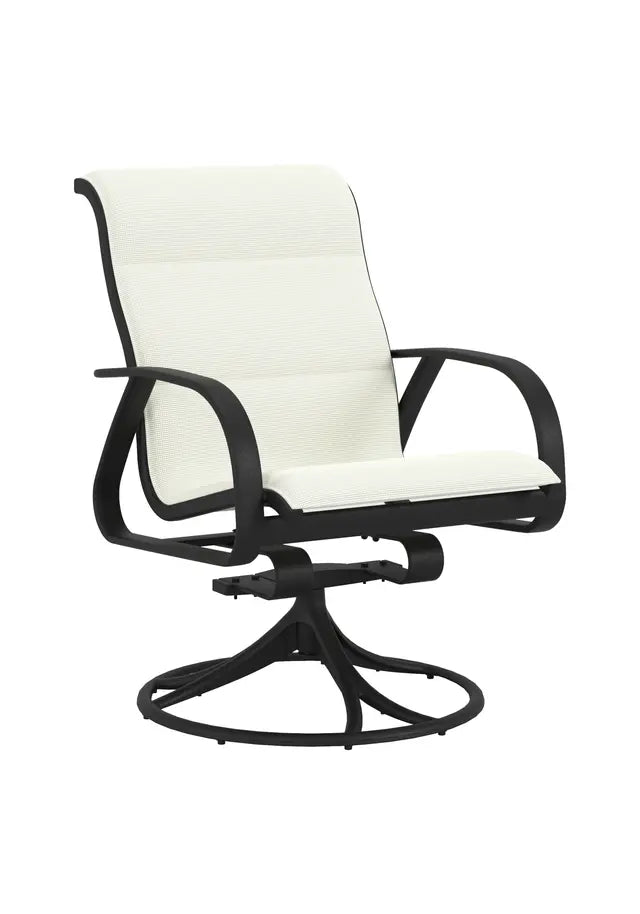 Geneva Padded Sling Low Back Swivel Rocker by Tropitone