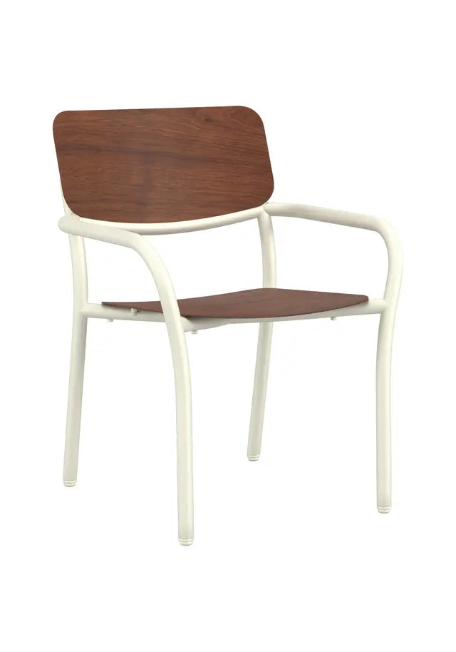 Presto Woodgrain Stacking Dining Chair by Tropitone