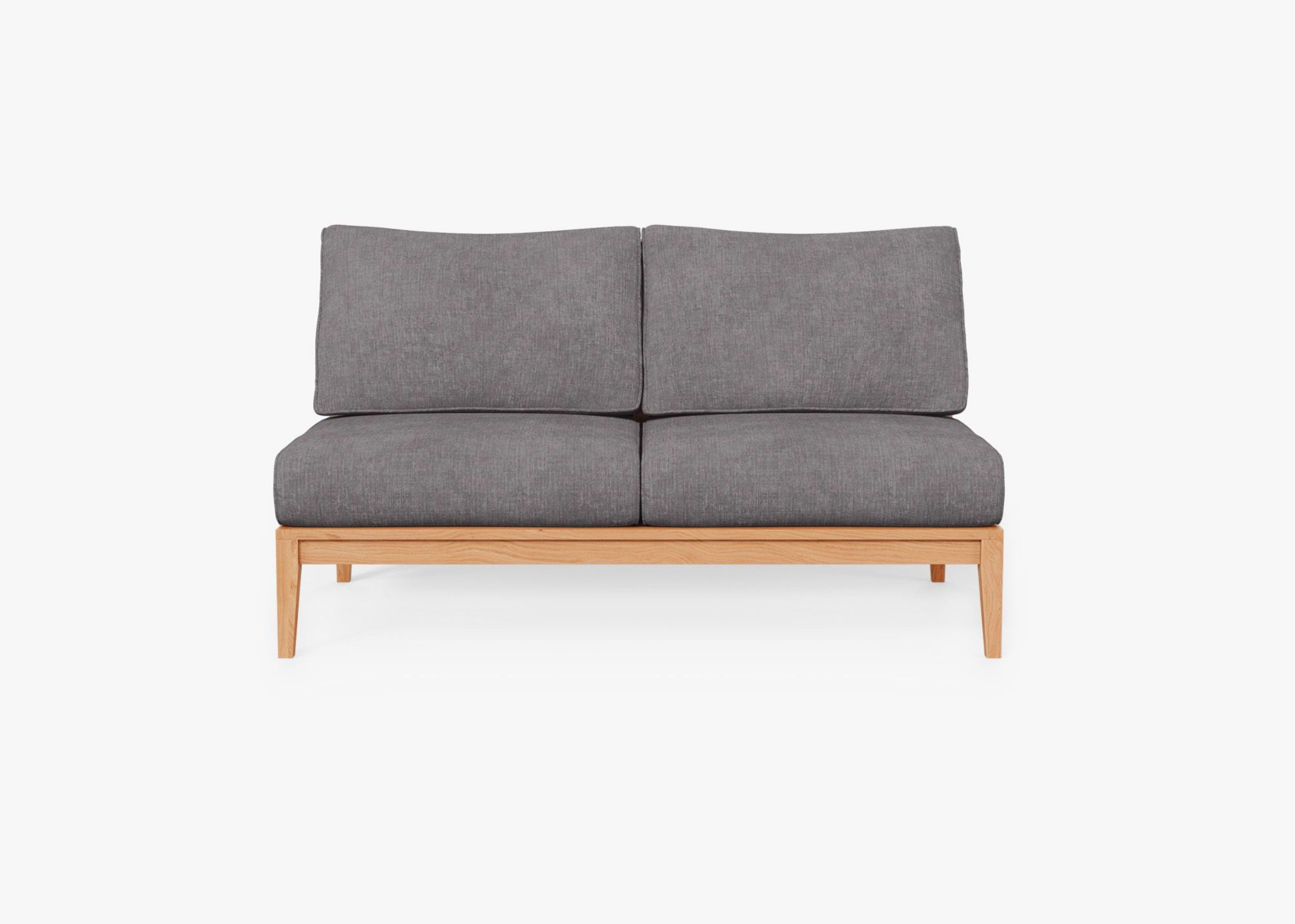 Teak Outdoor Armless Loveseat