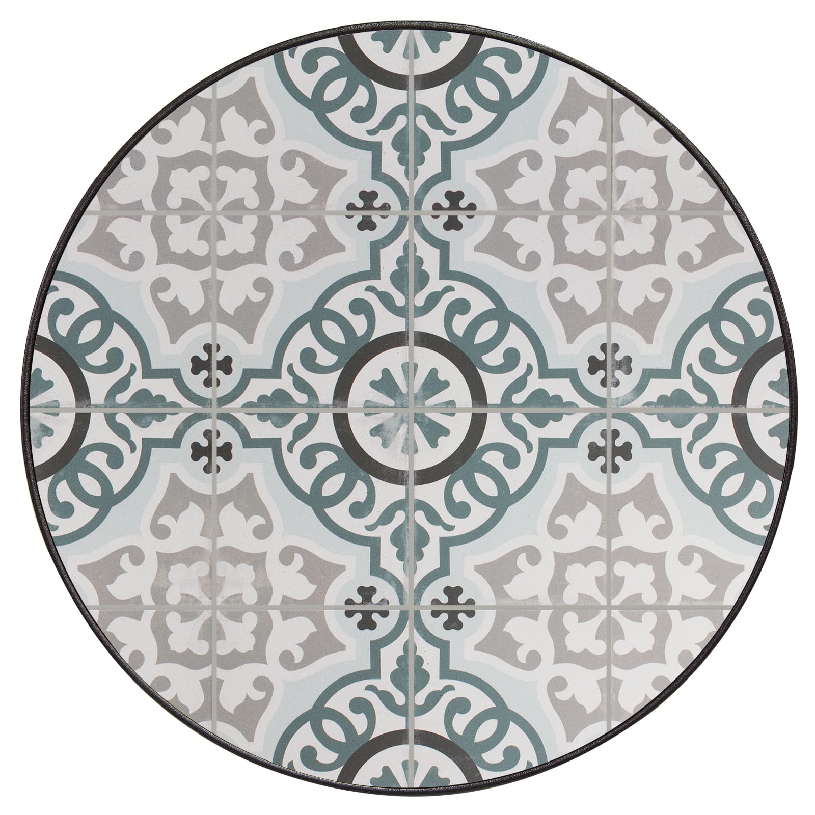 30" Rd. Valencia Table Top with Aluminum Rim by O.W. Lee.
