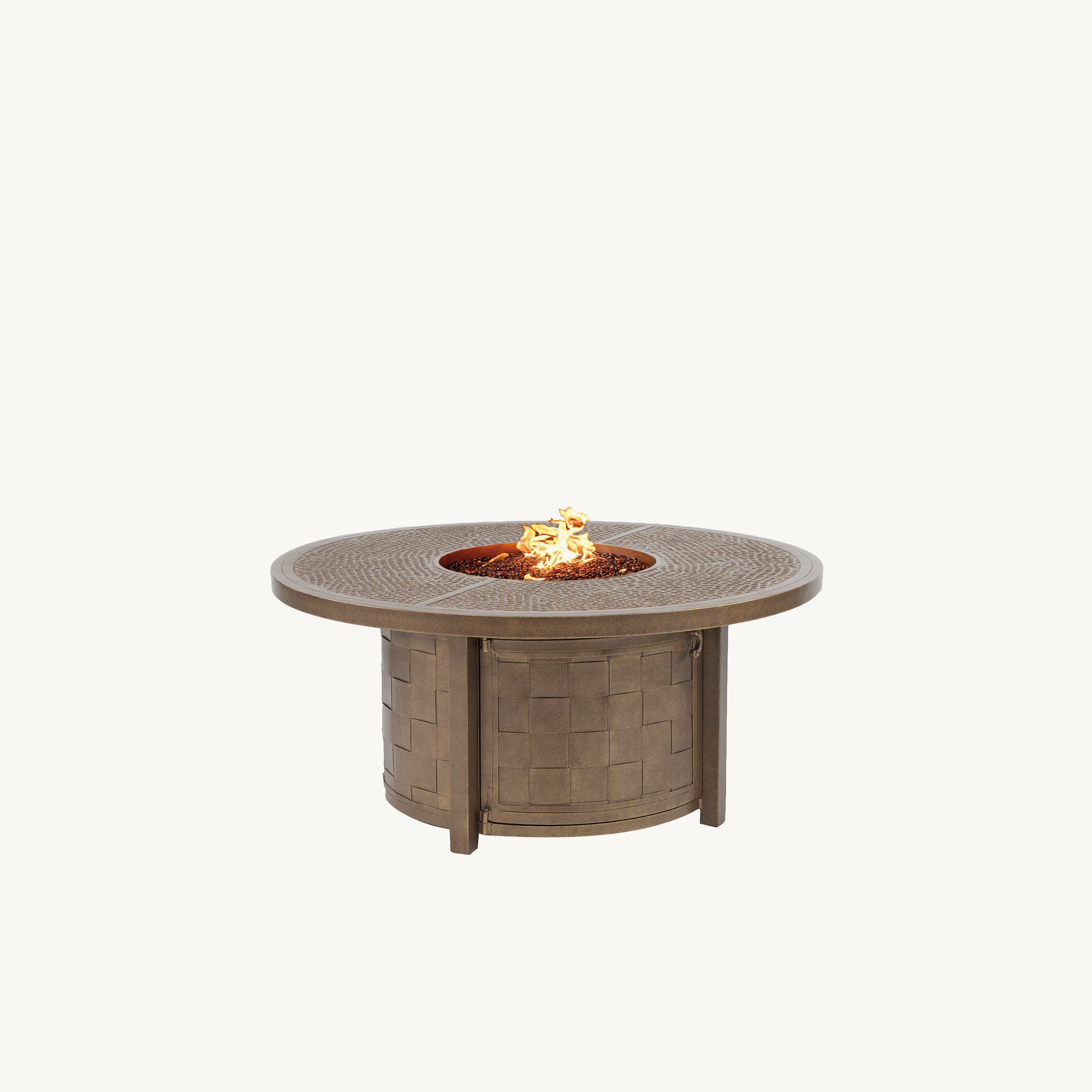 Classical 49" Round Coffee Table with Firepit By Castelle