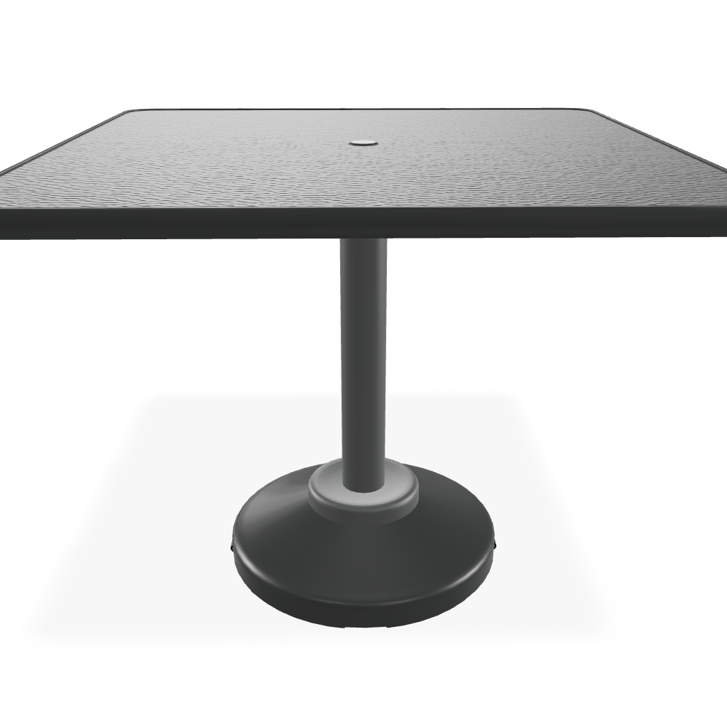 36" Square Value Hammered MGP Weighted Pedestal Base Tables 