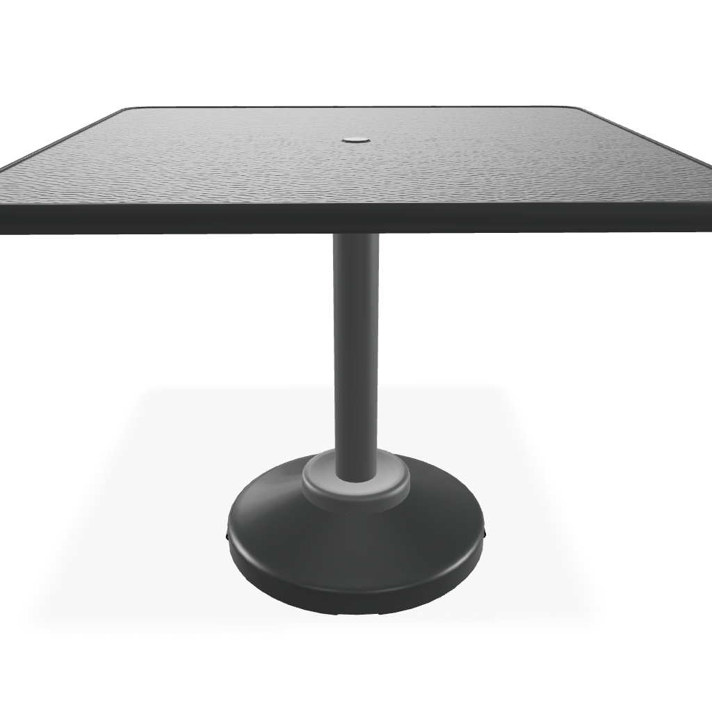 36" Square Value Hammered MGP Weighted Pedestal Base Tables