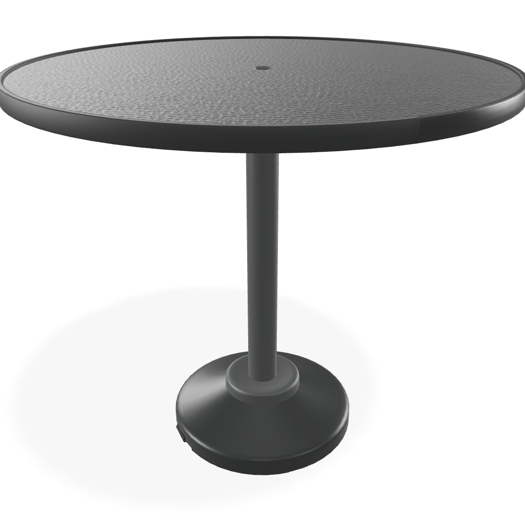 42" Round Value Hammered MGP Weighted Pedestal Base Tables