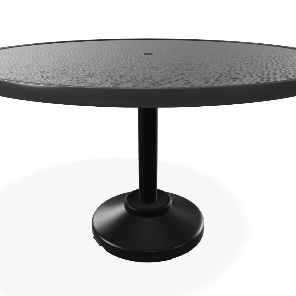 48" Round Value Hammered MGP Weighted Pedestal Base Tables 