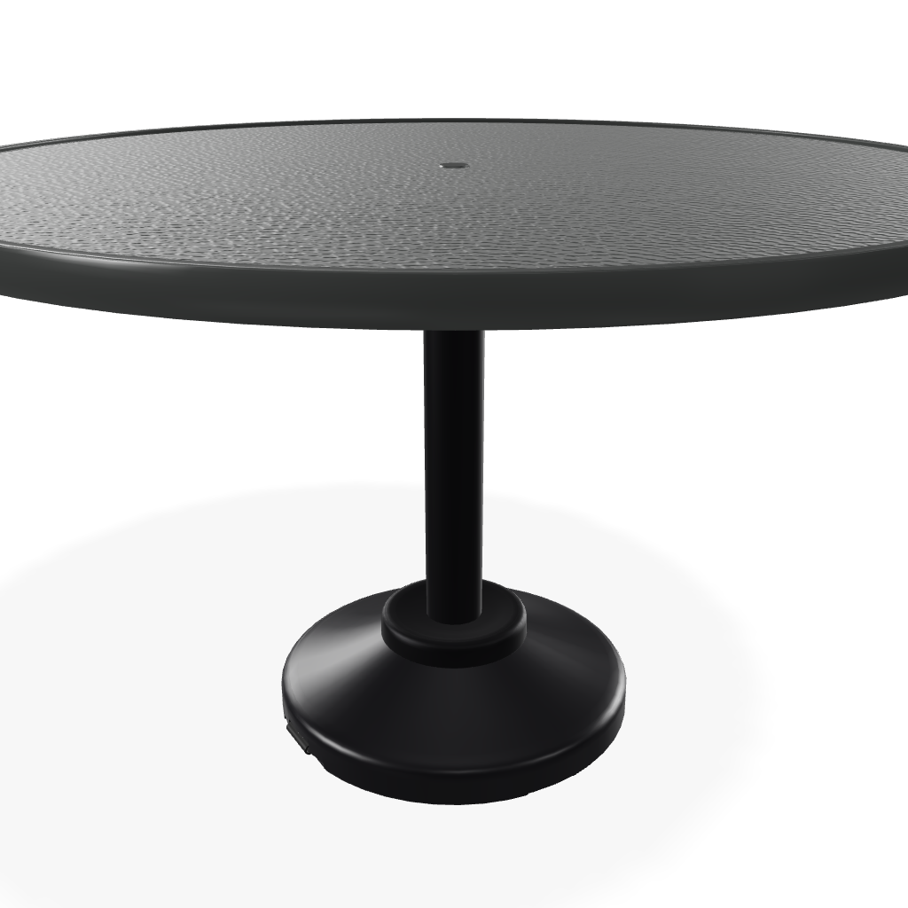 48" Round Value Hammered MGP Weighted Pedestal Base Tables