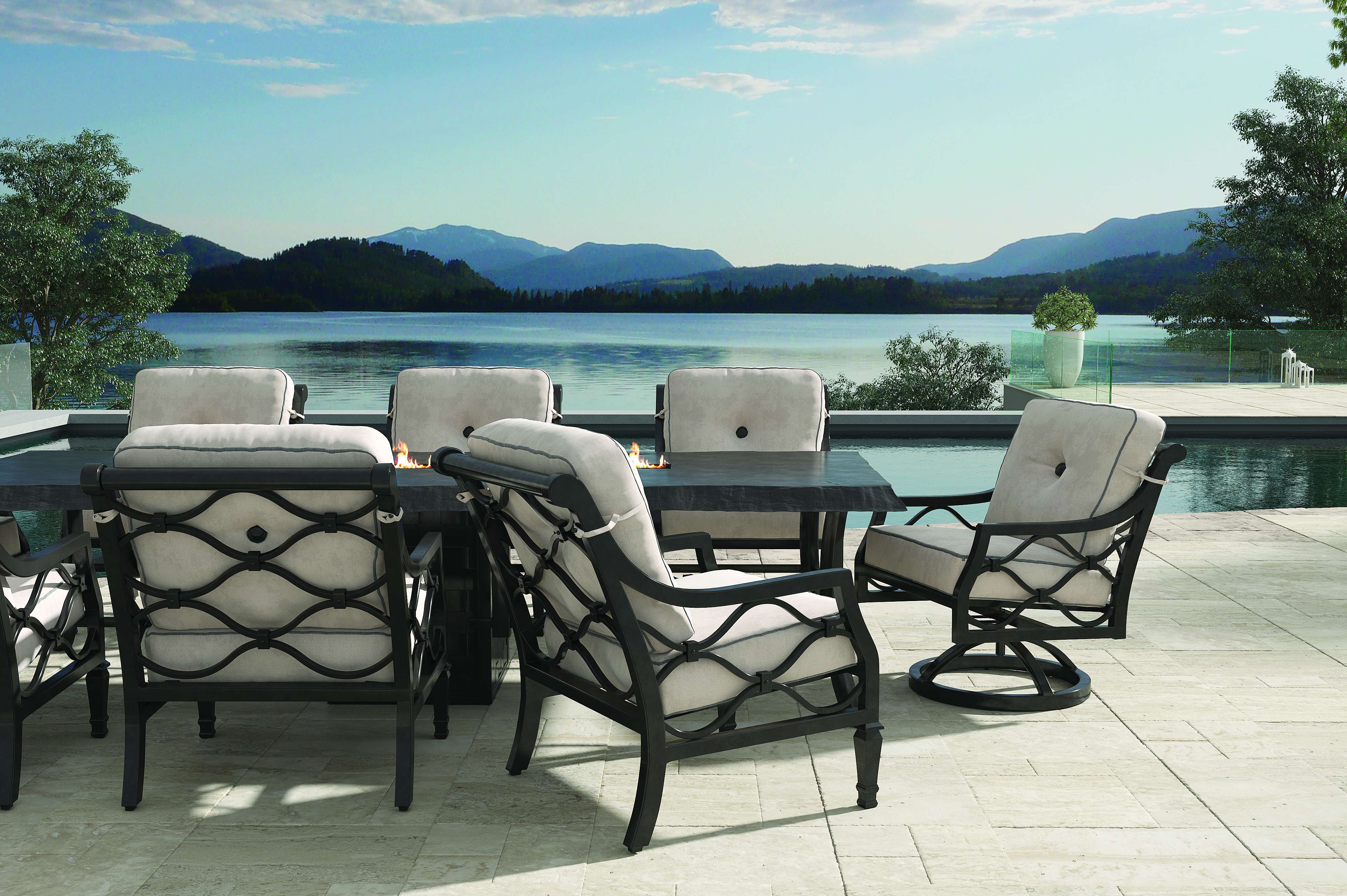 Villa Bianca Cushioned Swivel Rocker By Castelle