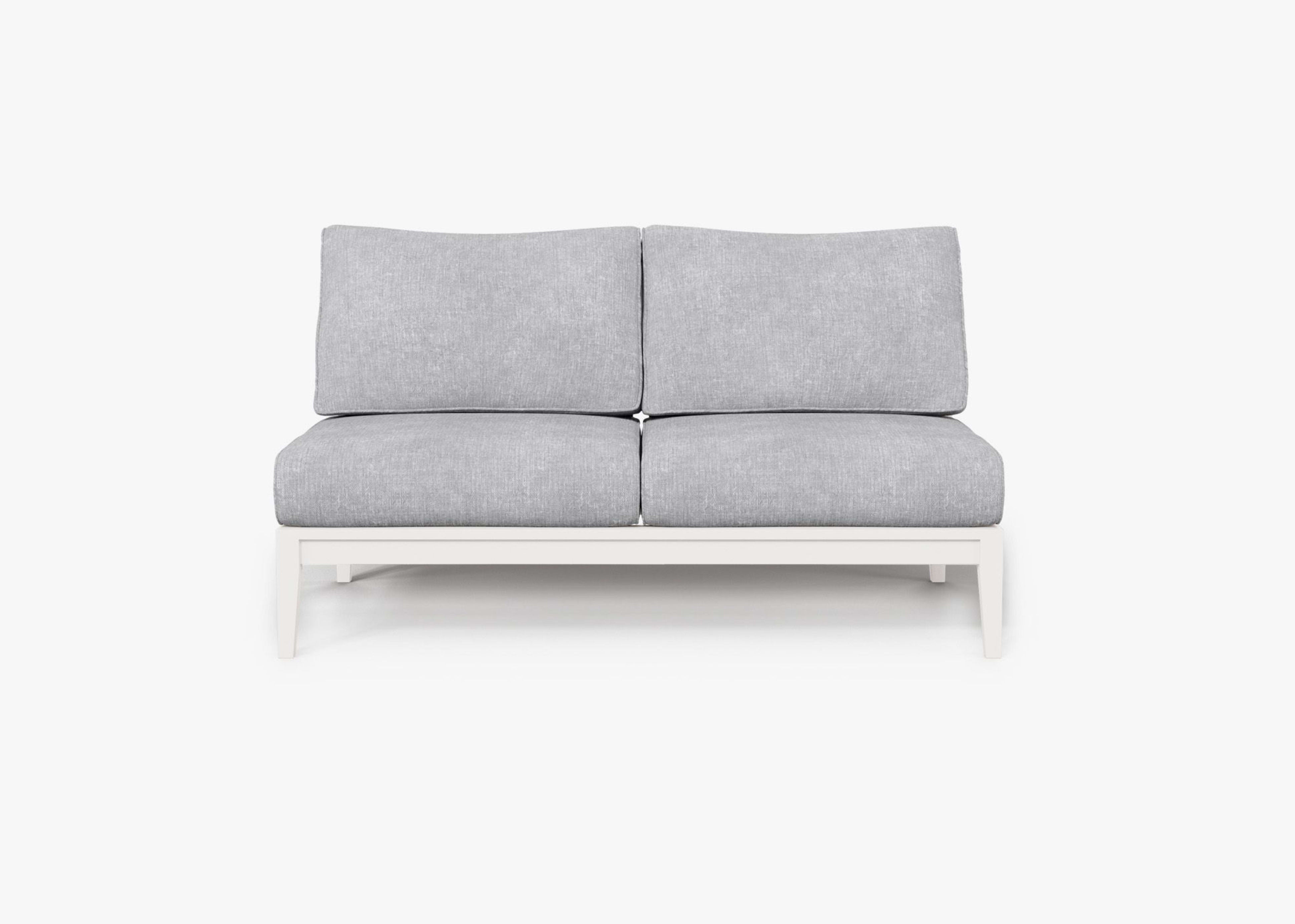Aluminum Outdoor Armless Loveseat