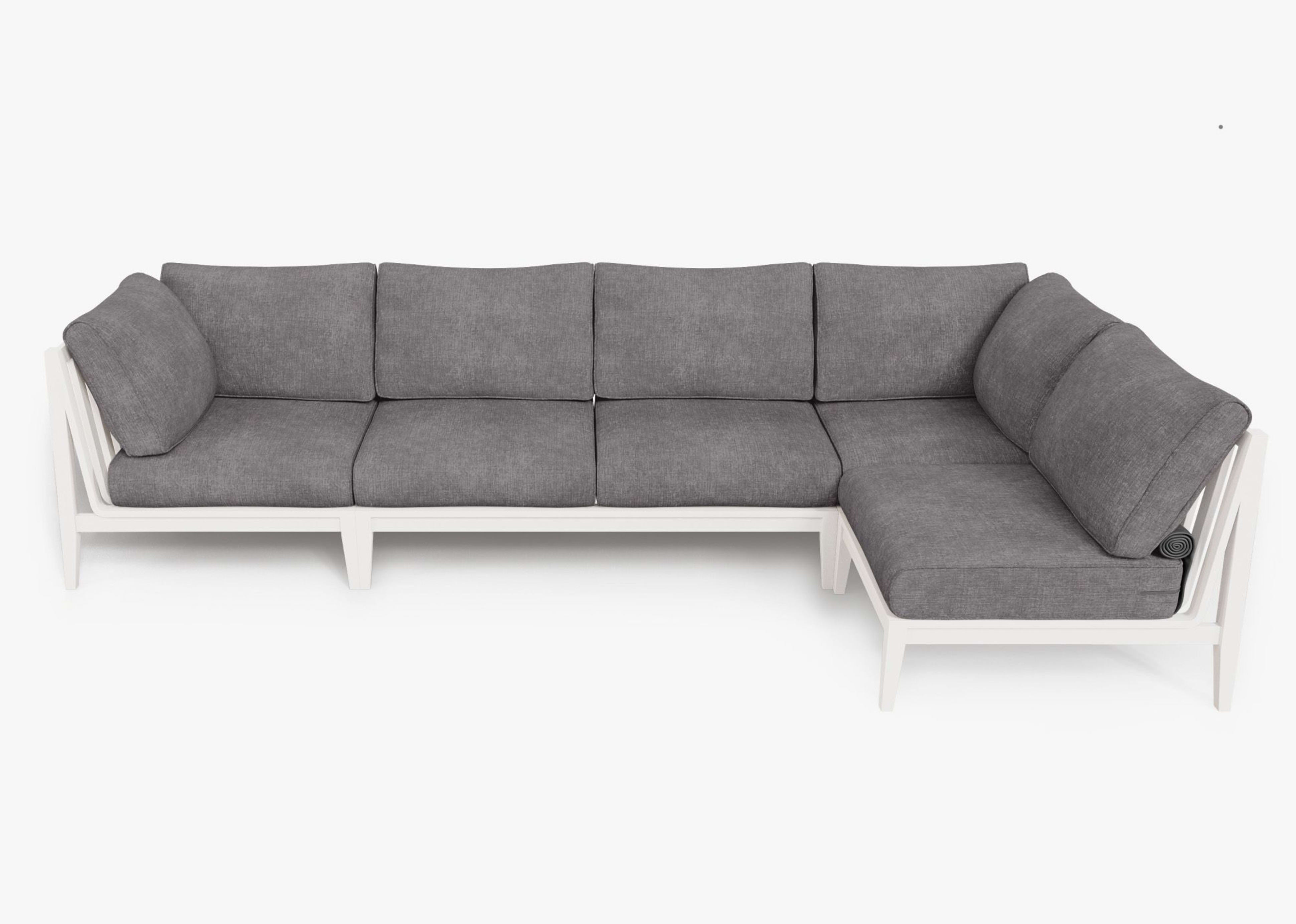 Aluminum Outdoor L Sectional - 5 Seat By Outer