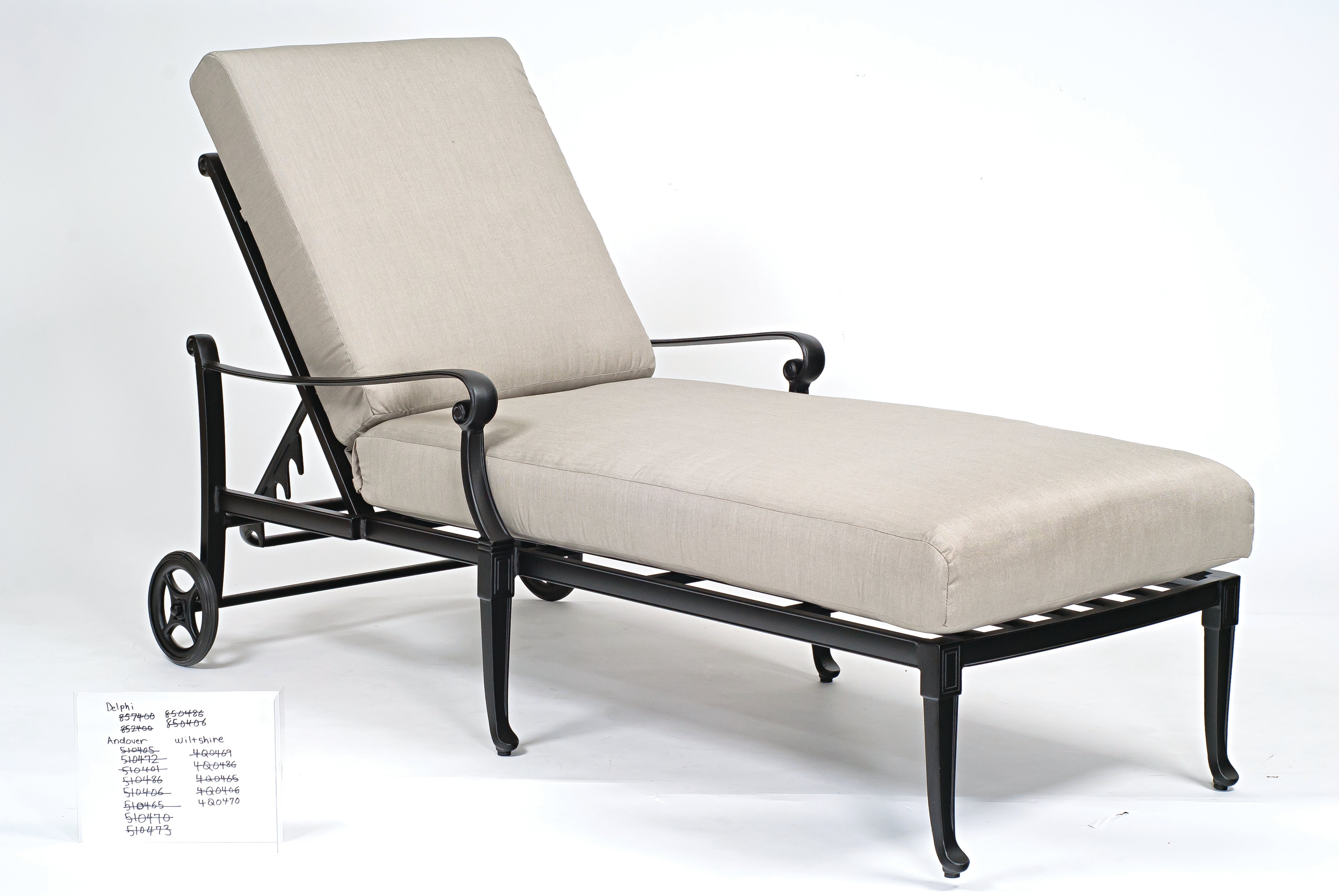 Wiltshire Adjustable Chaise Lounge by Woodard