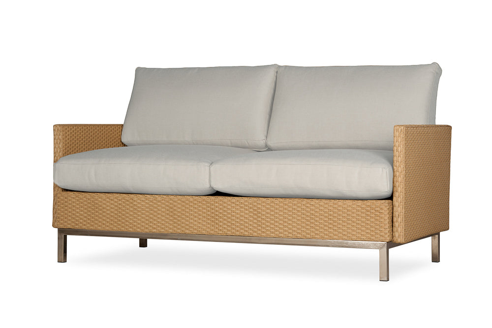 Elements Settee with Loom Arms and Back By Lloyd Flanders