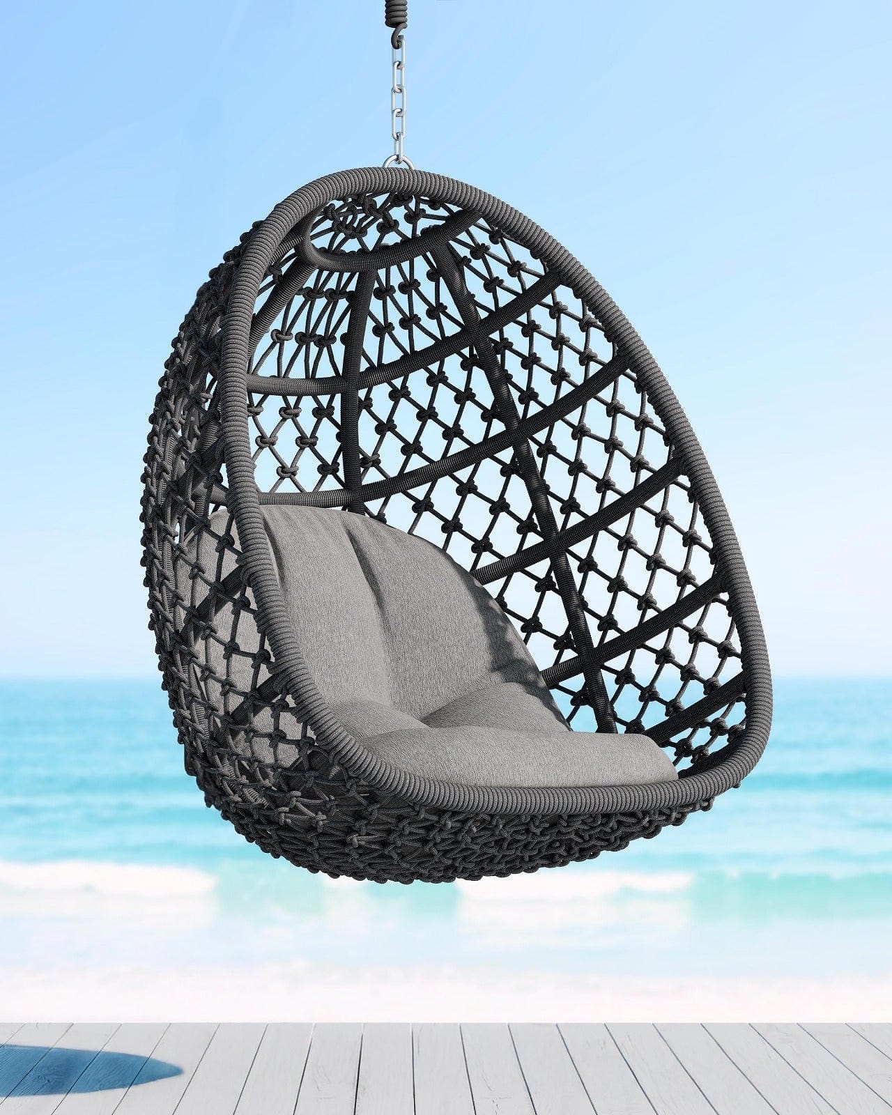 Amelia Hanging Chair - Ash by Azurro Living