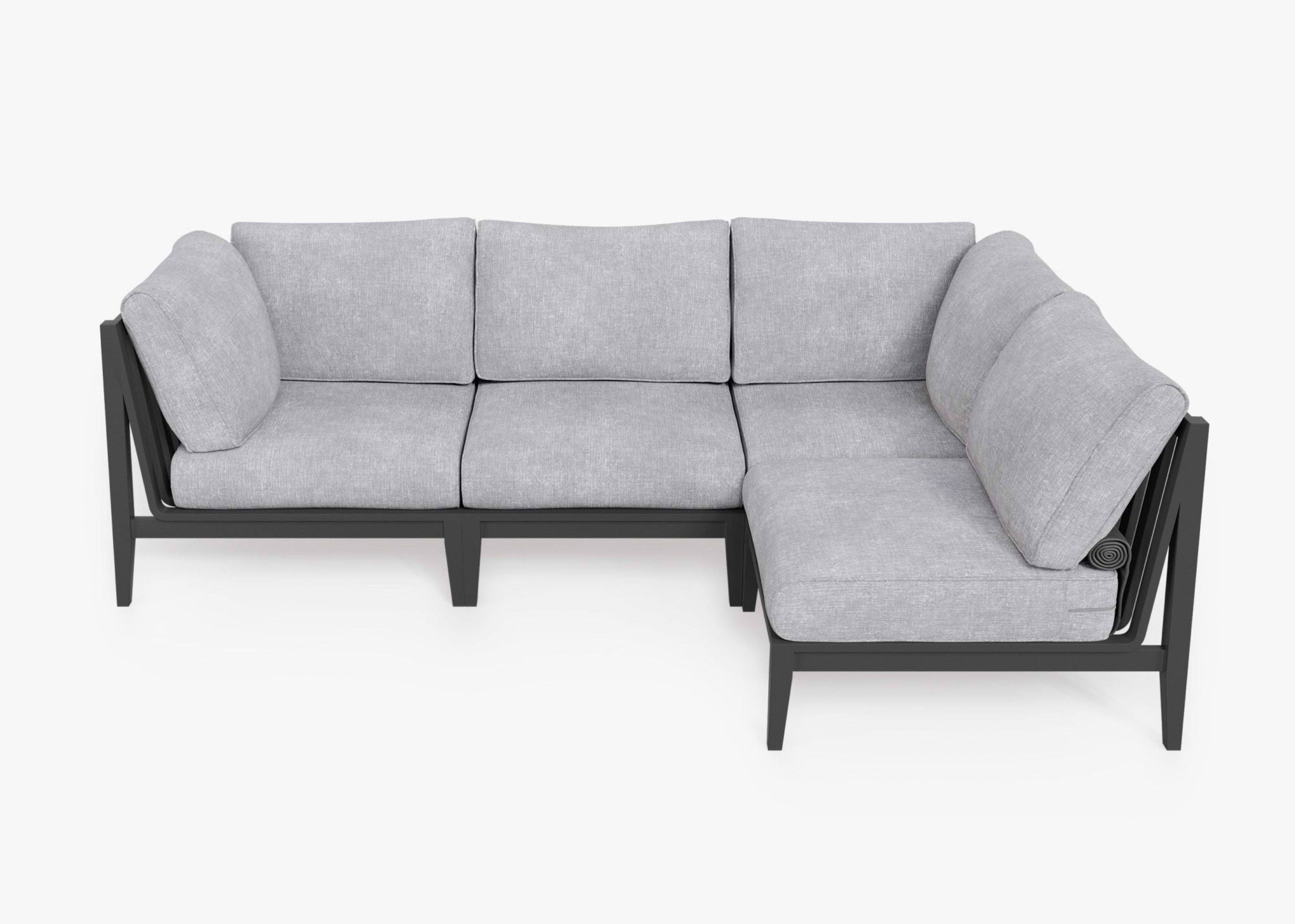 Aluminum L Sectional - 4 Seat - Left By Outer