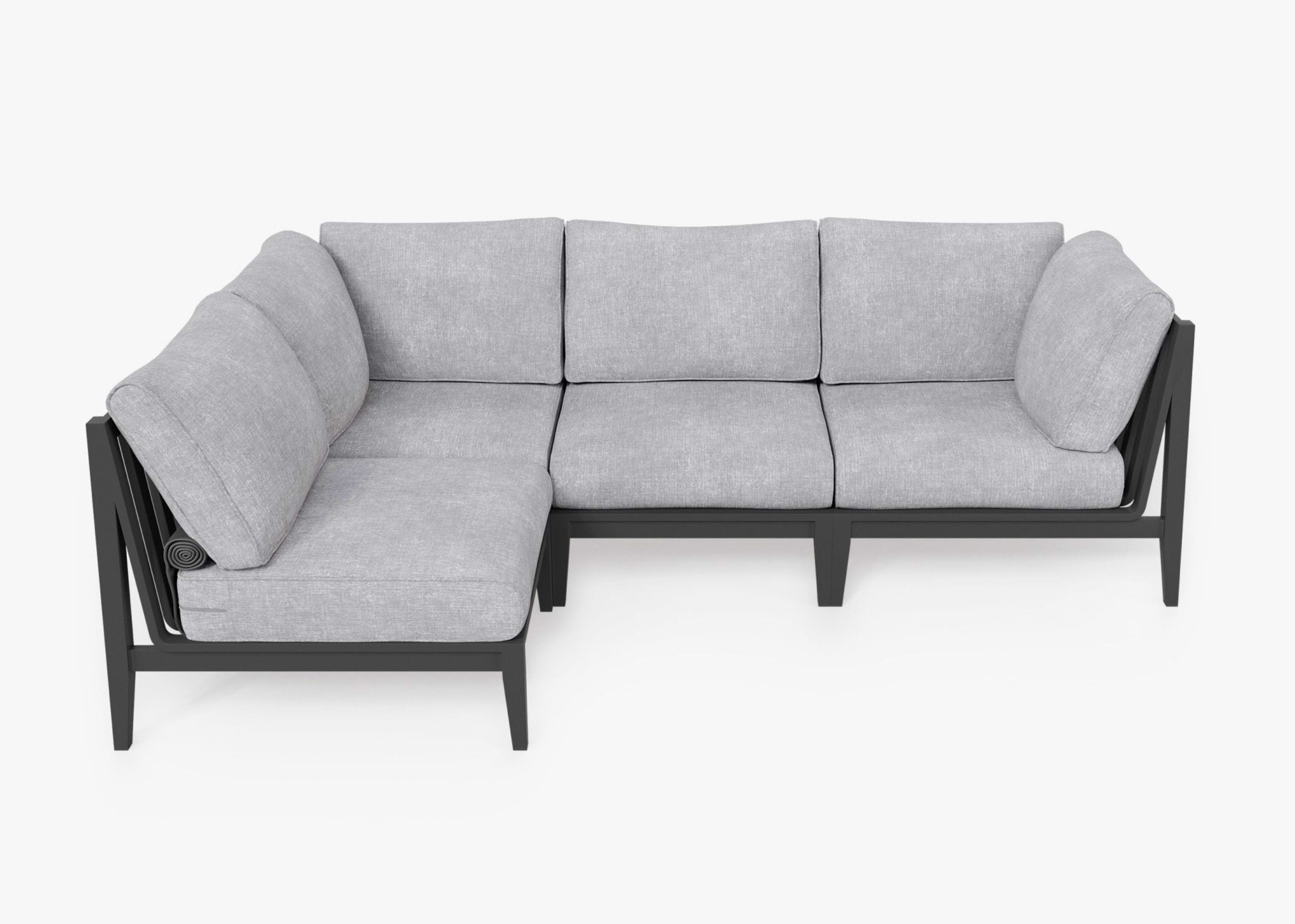 Aluminum L Sectional - 4 Seat - Right By Outer