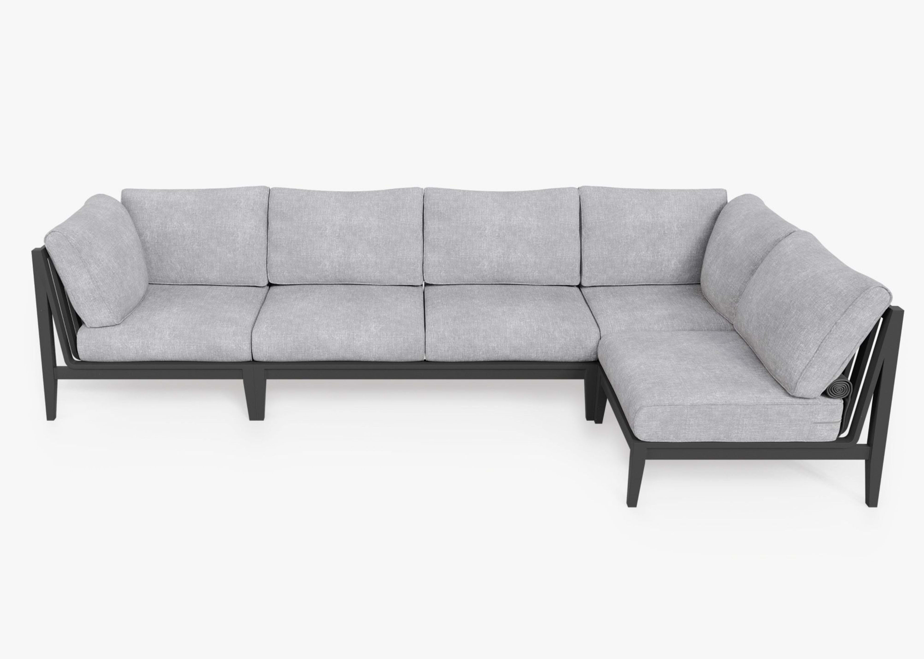 Aluminum L Sectional - 5 Seat - Left By Outer
