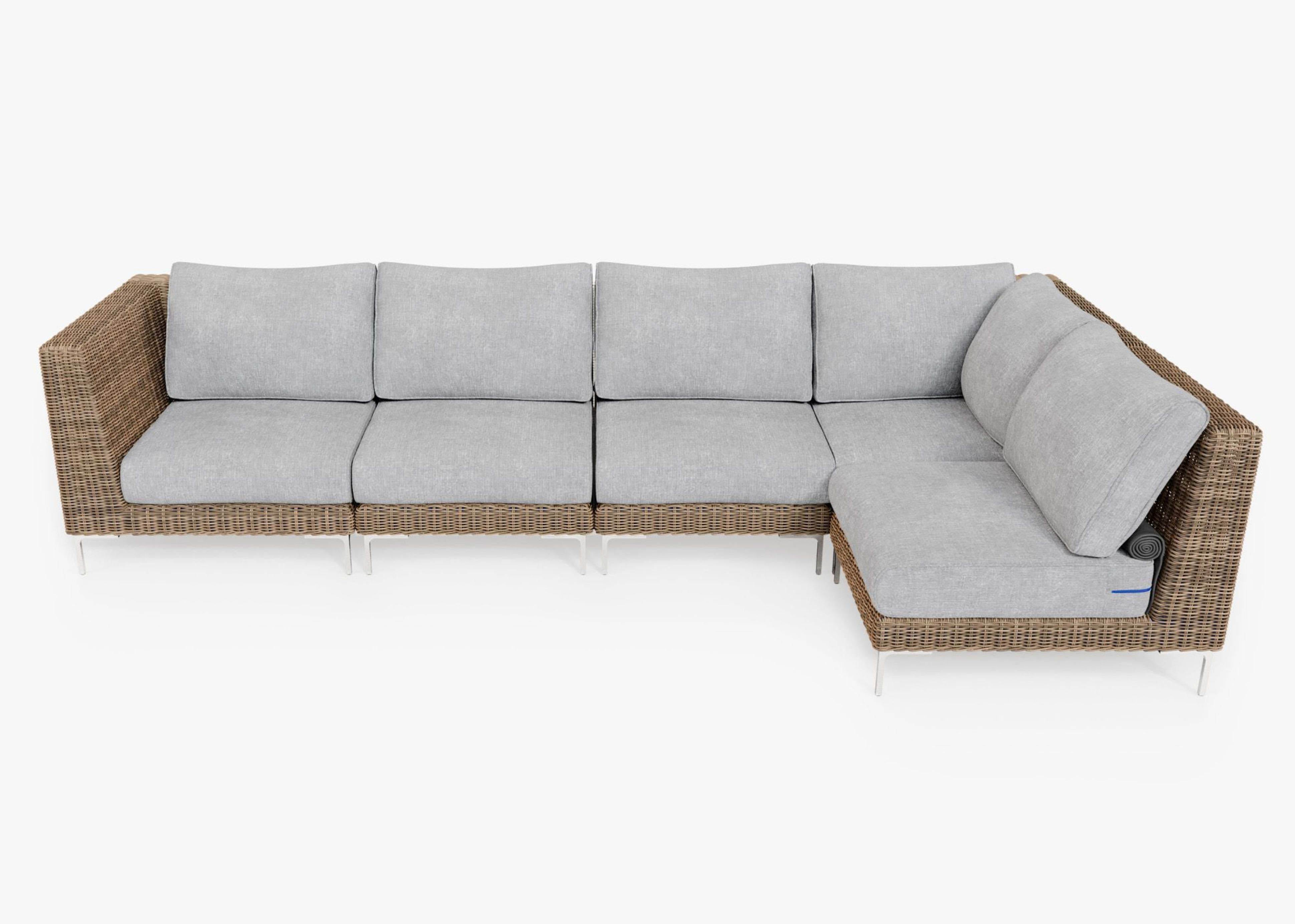 Wicker L Sectional - 5 Seat - Left By Outer