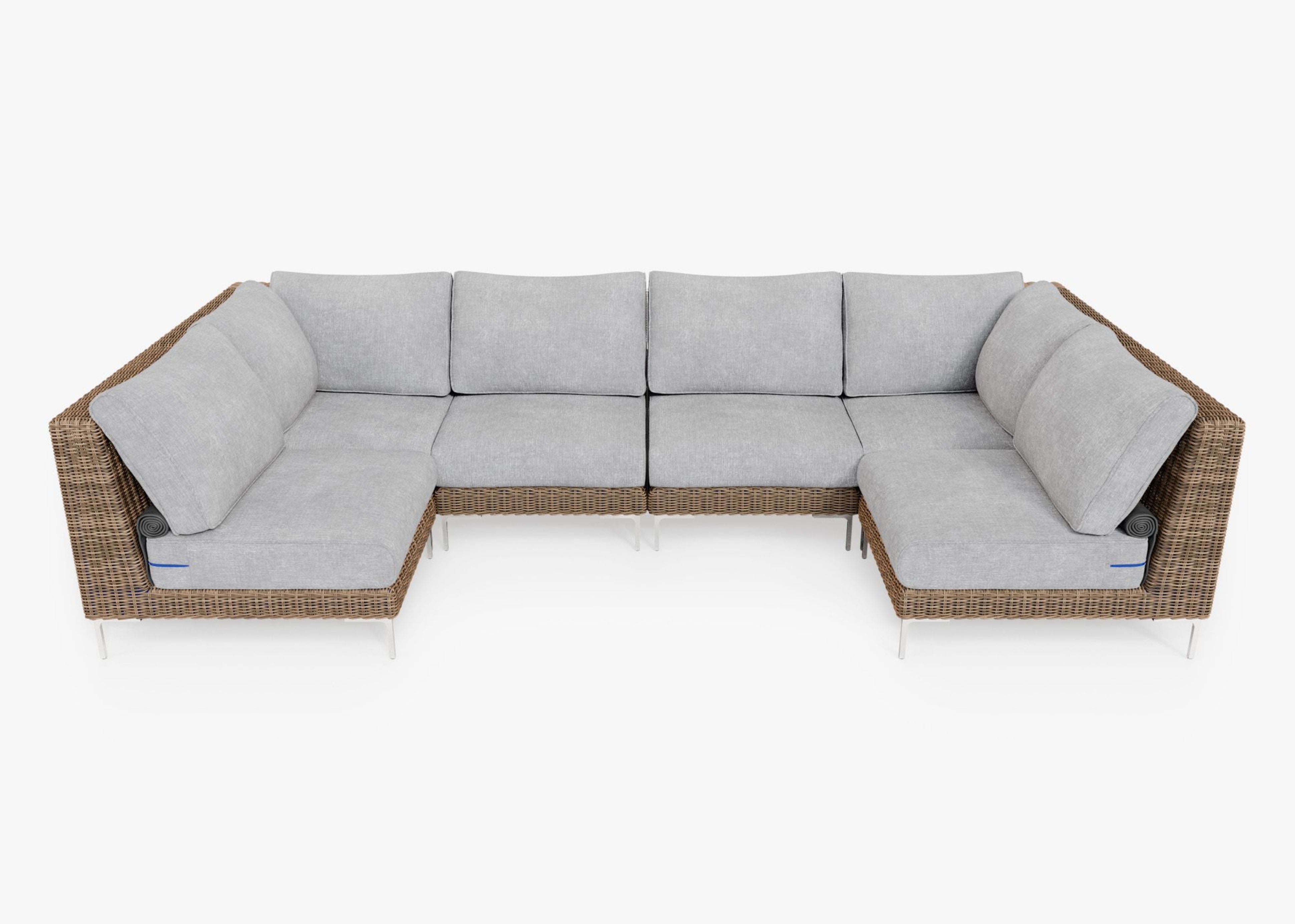 Wicker U Sectional - 6 Seat By Outer