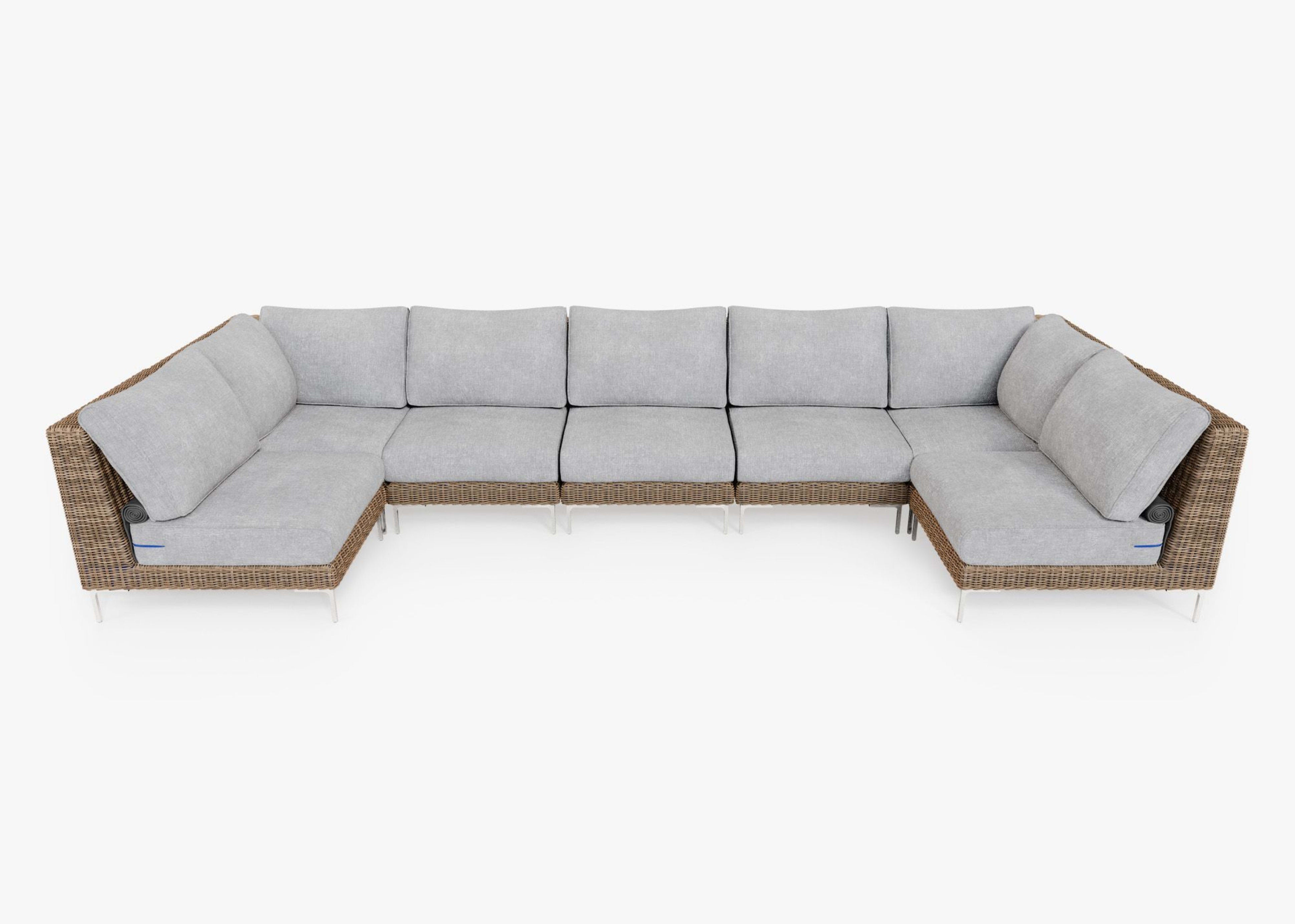 Wicker U Sectional - 7 Seat By Outer