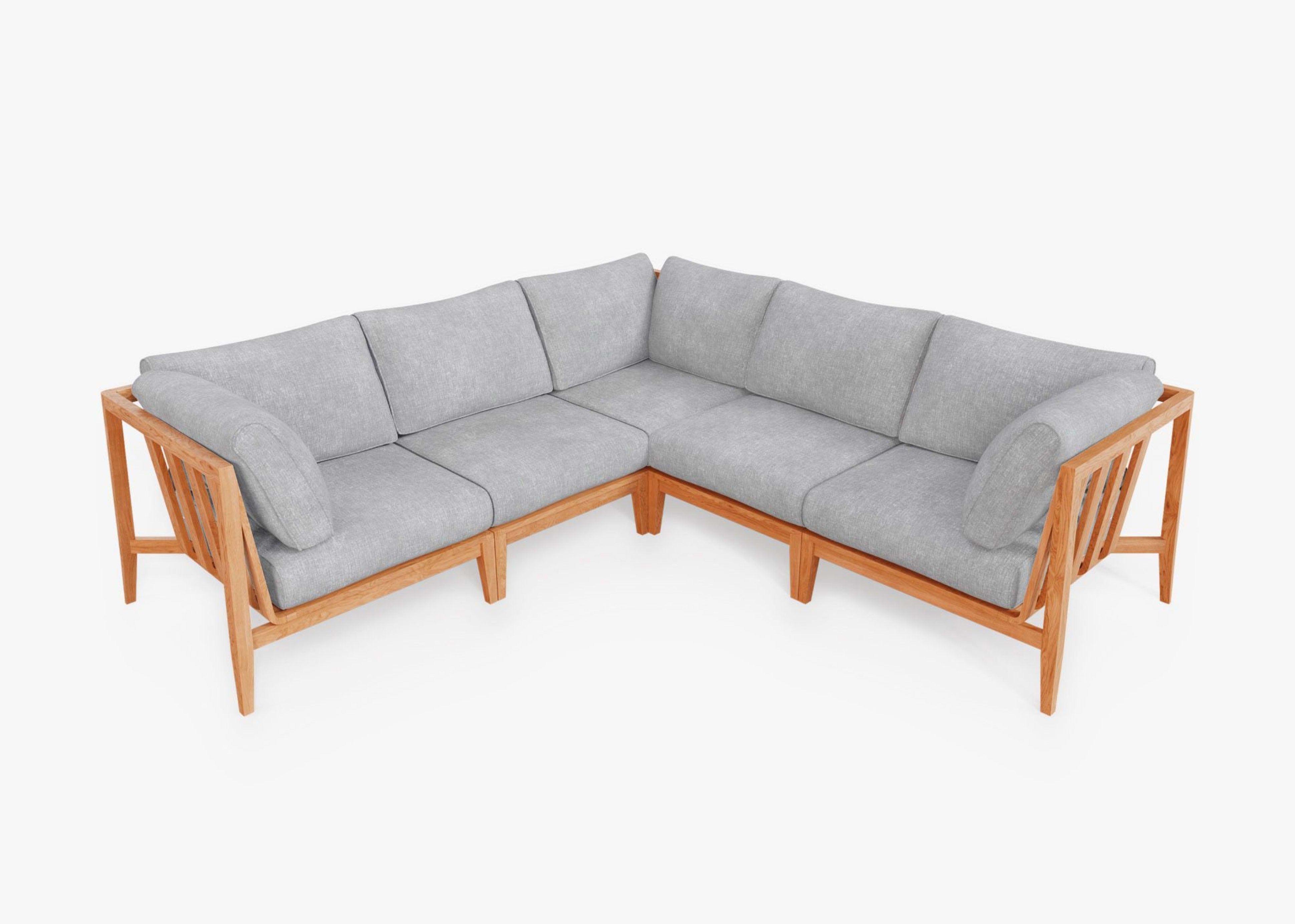 Teak Corner Sectional - 5 Seat By Outer