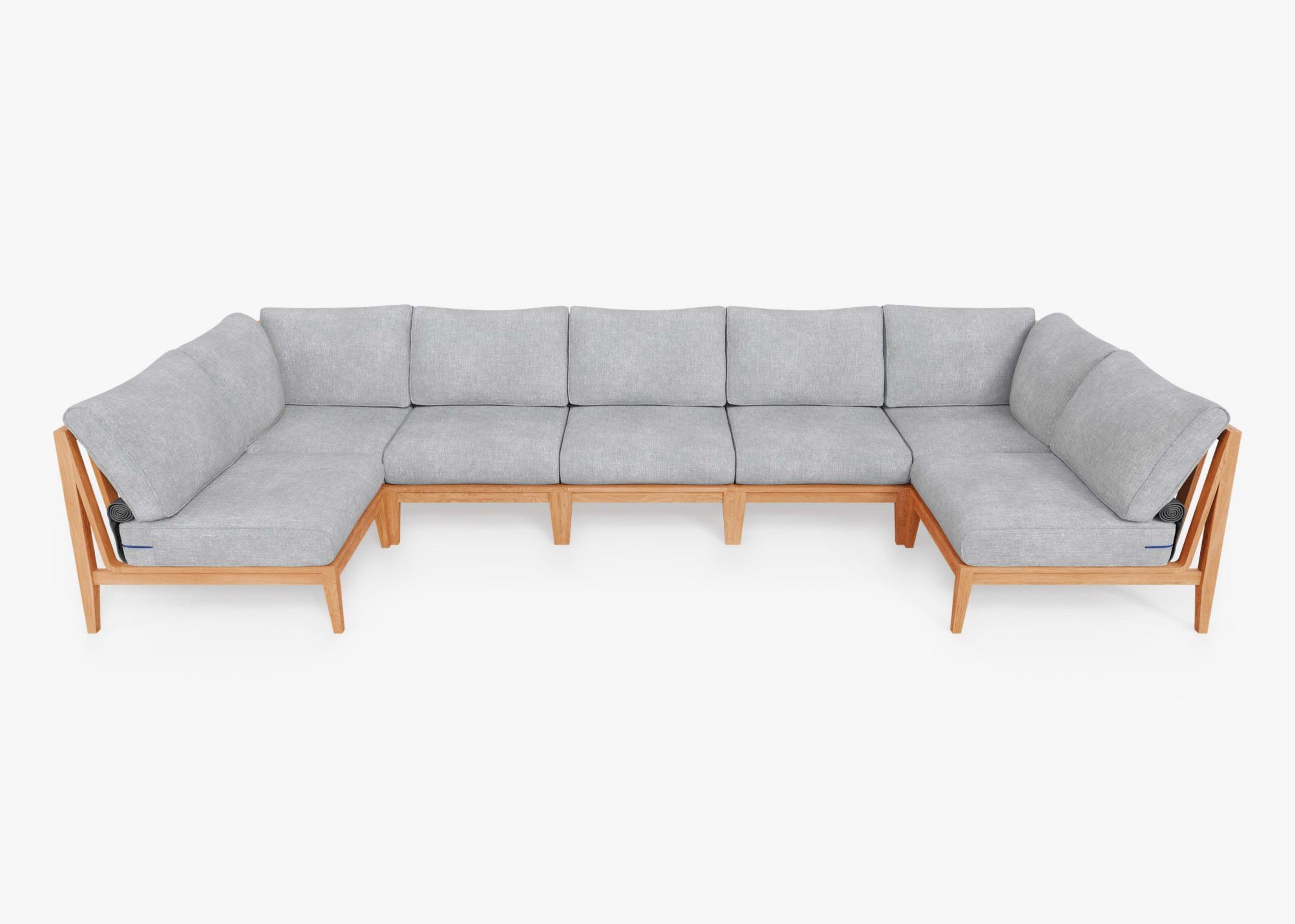 Teak U Sectional - 7 Seat By Outer