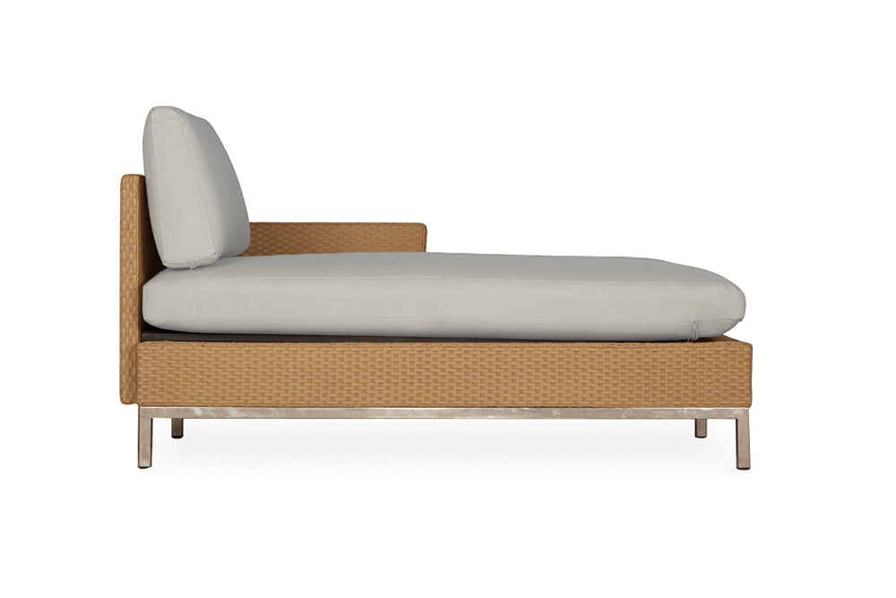 Elements Left Arm Chaise with Loom Arm and Back By Lloyd Flanders