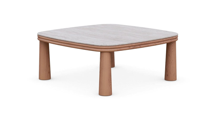 Biscayne Travertine Top Coffee Table by Azurro Living