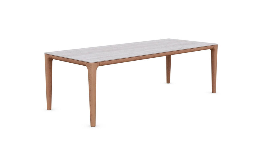Boca 87" Dining Table Travertine Top by Azurro Living
