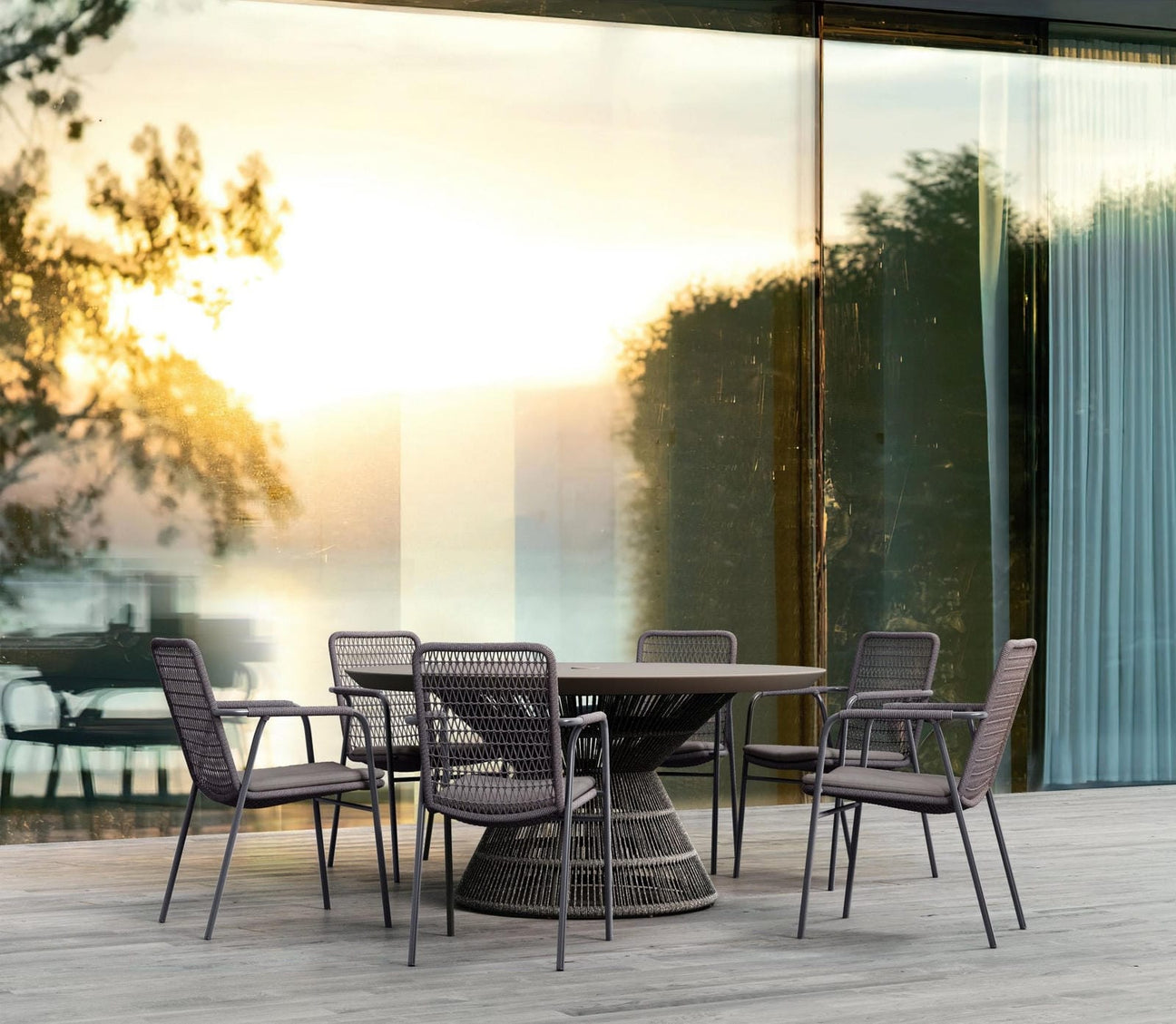 Captiva 60" Dining Table - Bronze by Azurro Living