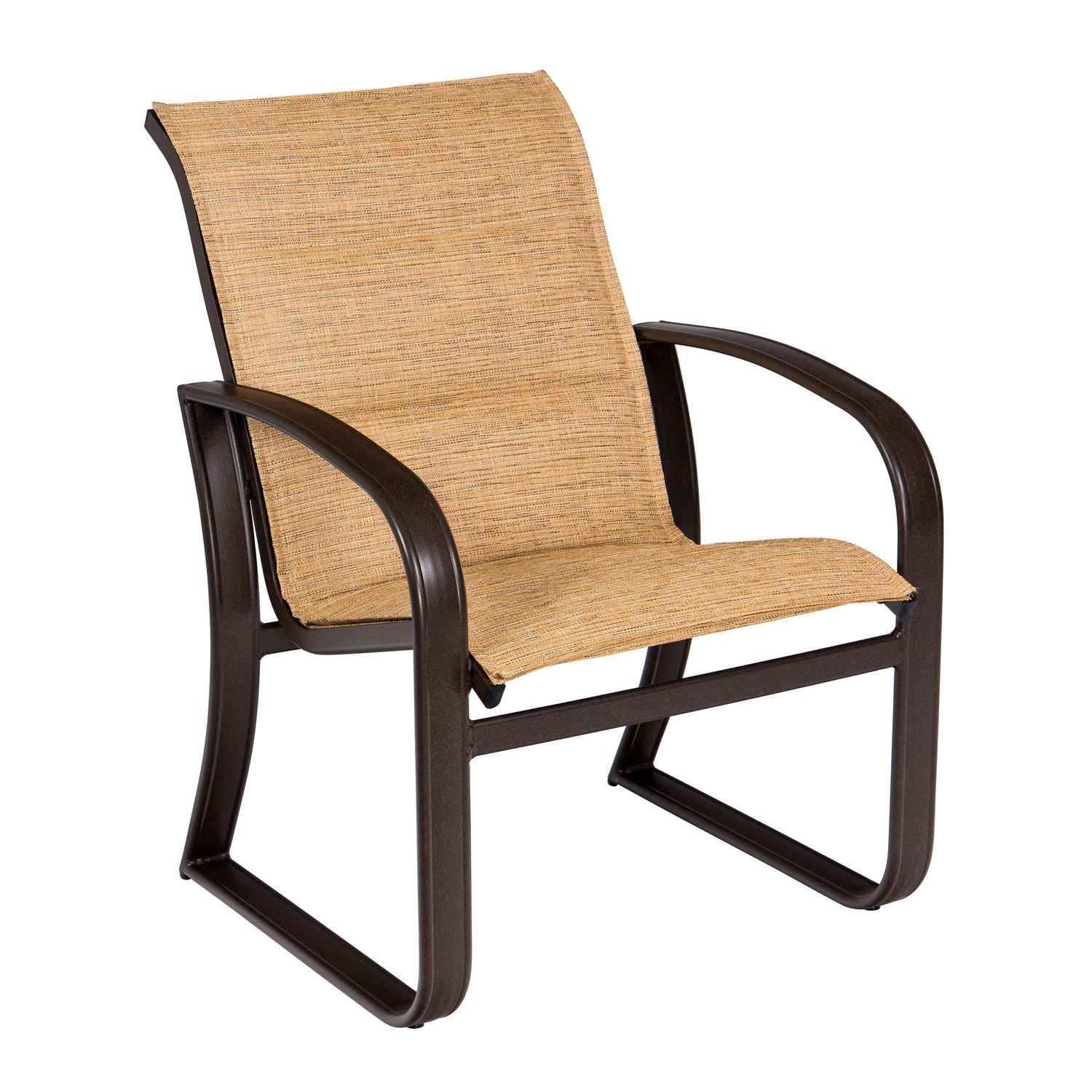 Cayman Isle Padded Sling Dining Armchair By Woodard