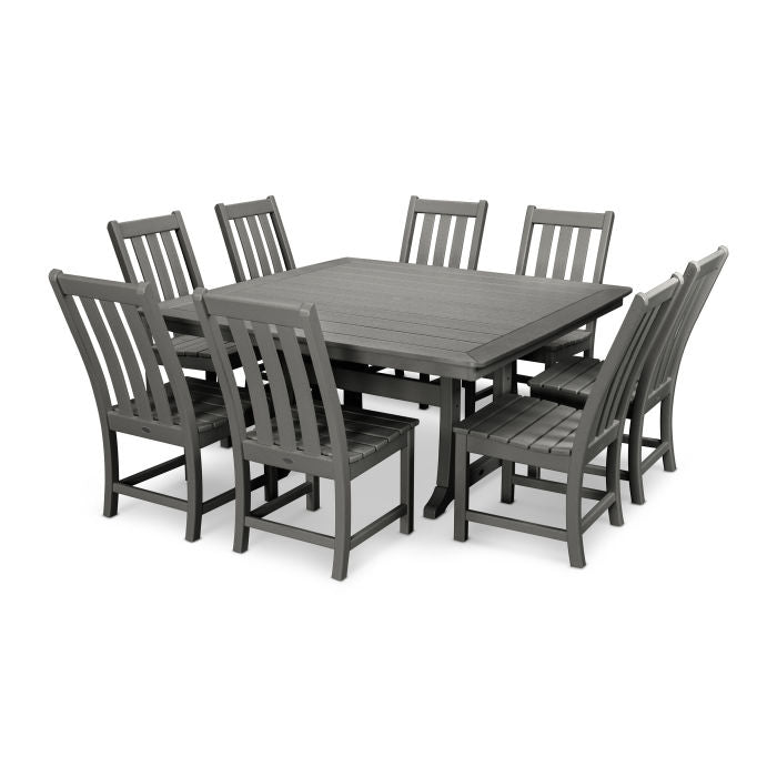 Vineyard 9-Piece Dining Set slate grey